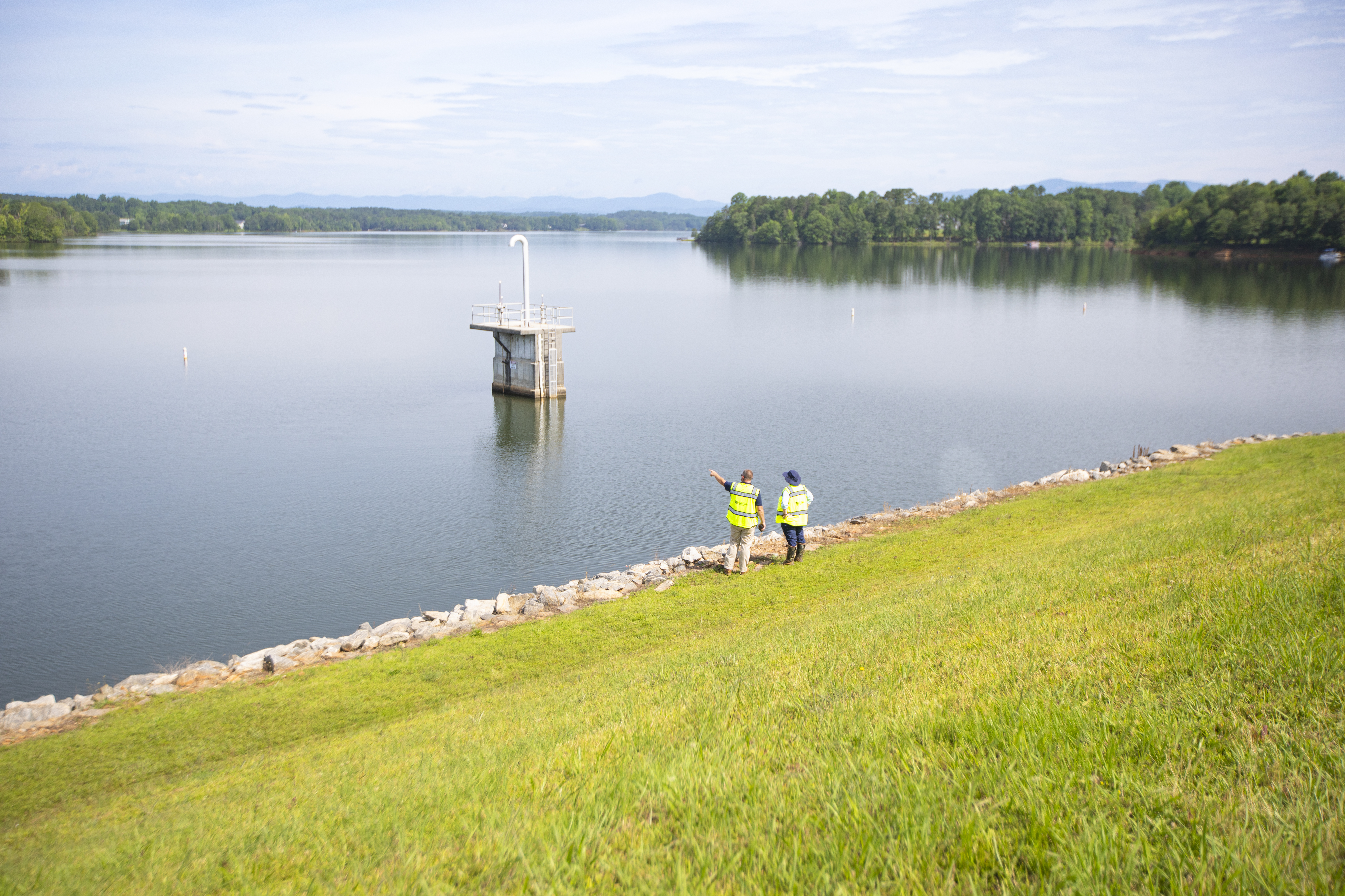SCDES employees conduct routine dam inspections at Lake Murray and Sesquicentennial State Park to help monitor structural conditions, support public safety and protect South Carolina’s water resources through the agency’s Dam Safety Program.