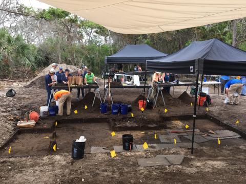 archaeological dig site