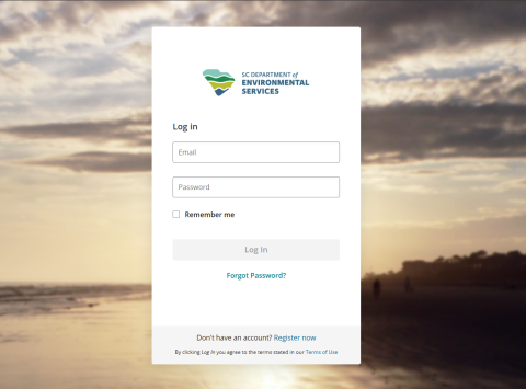 ePermitting Log In Page photo